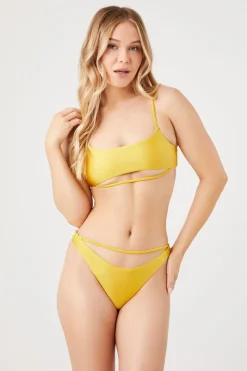 Strappy Bikini Top & Bottoms Set