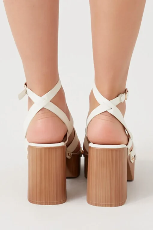 Strappy Platform Block Heels