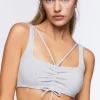 Strappy Ruched Sports Bra