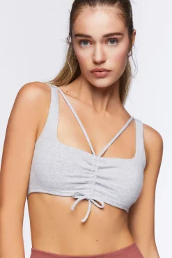 Strappy Ruched Sports Bra
