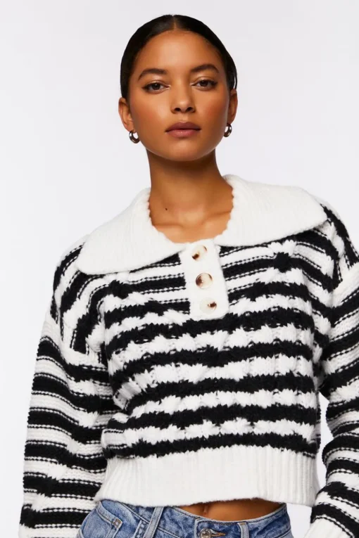 Striped Chelsea Collar Sweater