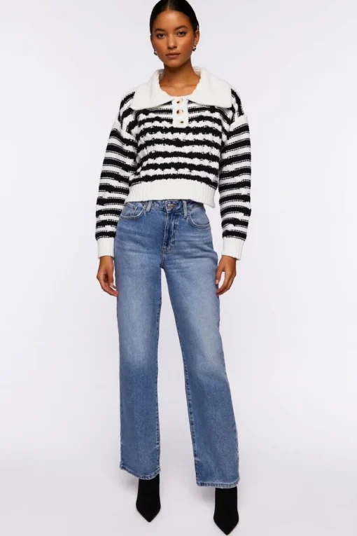 Striped Chelsea Collar Sweater