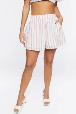 Striped Cotton Shorts