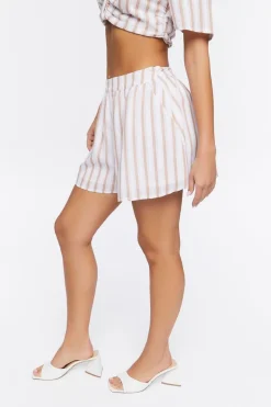 Striped Cotton Shorts