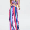 Striped Cropped Cami & Pants Set