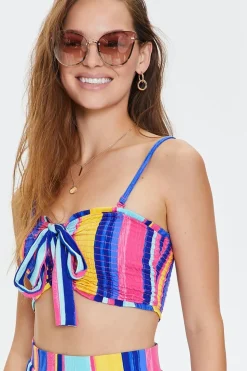 Striped Cropped Cami & Pants Set