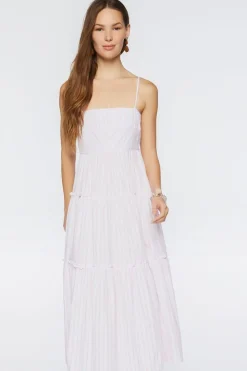 Striped Cutout Cami Midi Dress