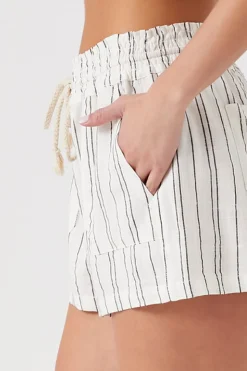 Striped Drawstring Shorts