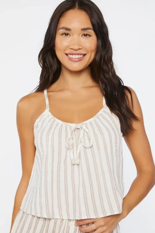 Striped Gauze Pajama Cami