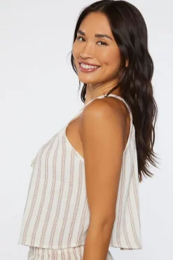 Striped Gauze Pajama Cami