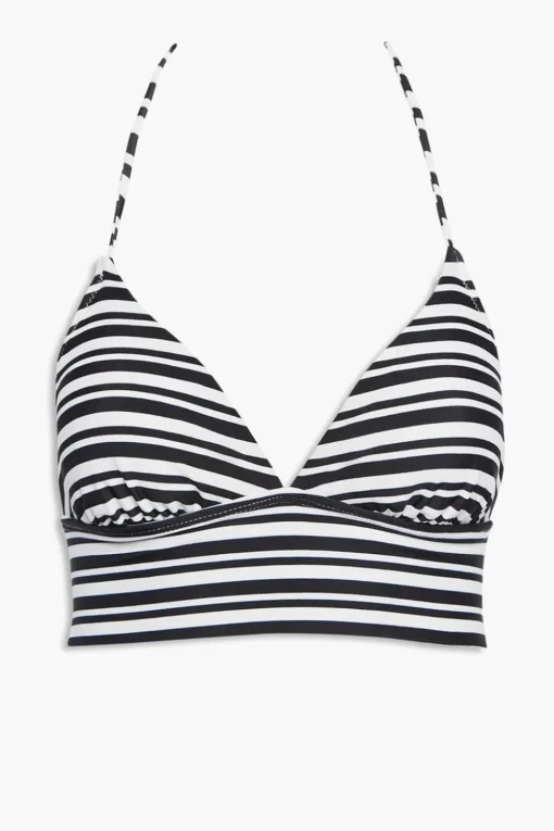 Striped Halter Bikini Top