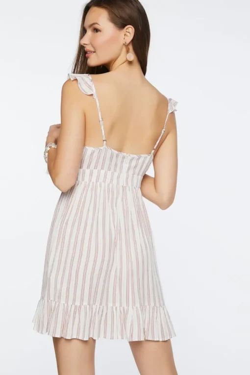 Striped Knotted Mini Dress