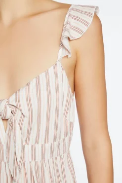 Striped Knotted Mini Dress