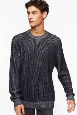 Striped Marled Knit Sweater