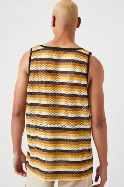 Striped Mesh Tank Top