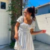 Striped Print Mini Dress