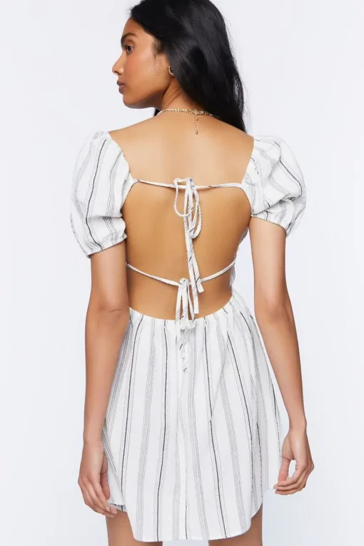 Striped Print Mini Dress