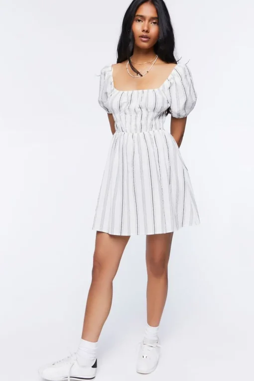 Striped Print Mini Dress