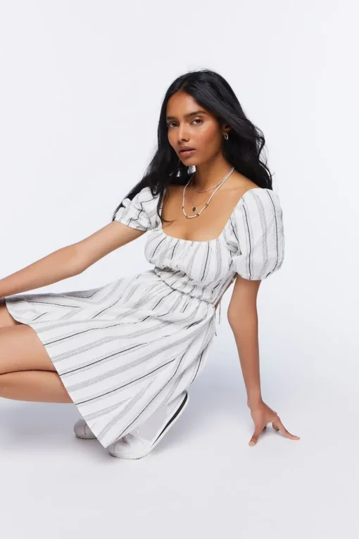 Striped Print Mini Dress