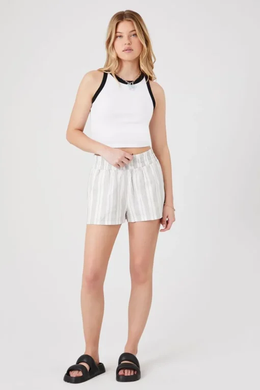 Striped Pull-On Shorts