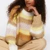 Striped Purl Knit Sweater