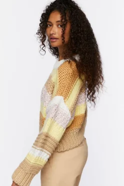 Striped Purl Knit Sweater