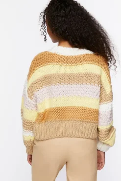 Striped Purl Knit Sweater