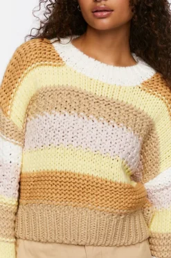 Striped Purl Knit Sweater