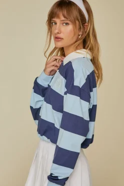 Striped Rugby Cropped Shirt