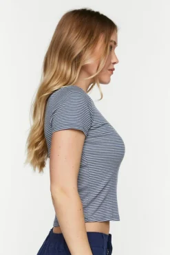 Striped Short-Sleeve Crew Tee