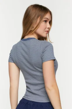 Striped Short-Sleeve Crew Tee