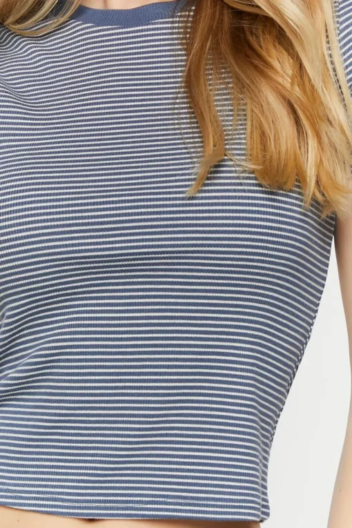 Striped Short-Sleeve Crew Tee