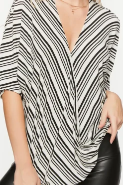 Striped Surplice Tunic