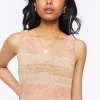 Striped Sweater-Knit Crop Top