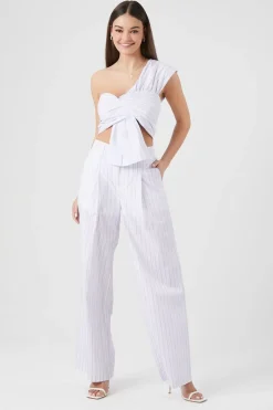 Striped Wide-Leg Pants
