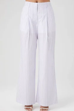 Striped Wide-Leg Pants