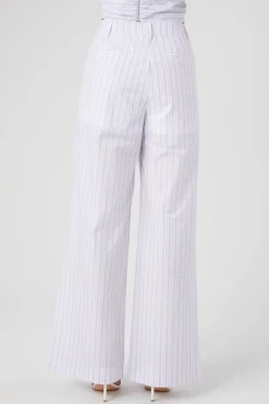 Striped Wide-Leg Pants