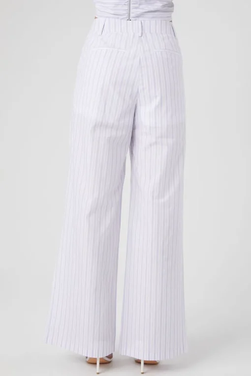 Striped Wide-Leg Pants