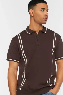 Striped-Trim Polo Shirt