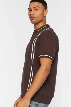 Striped-Trim Polo Shirt