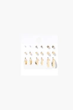 Stud & Hoop Earring Set