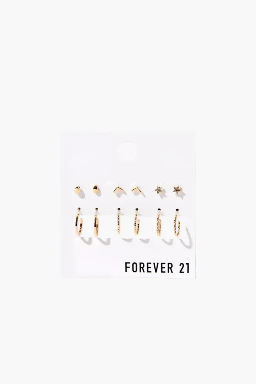 Stud & Hoop Earring Set