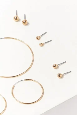 Stud & Hoop Earring Set