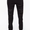 Studded Slim-Fit Jeans