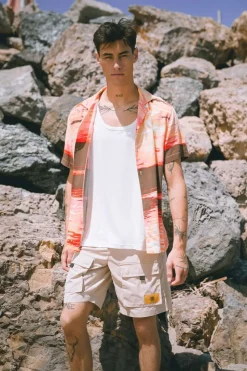 Sunset Graphic Cuban Collar Shirt