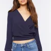 Surplice Long-Sleeve Top