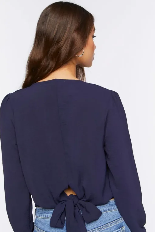 Surplice Long-Sleeve Top