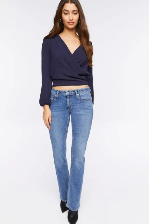 Surplice Long-Sleeve Top