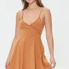 Surplice Skater Mini Dress