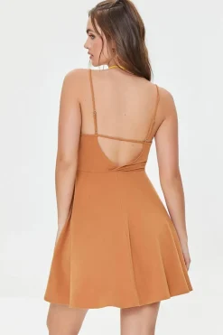 Surplice Skater Mini Dress